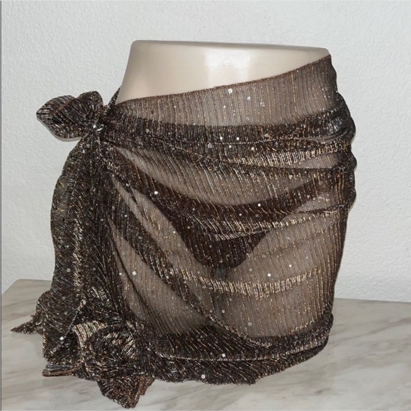 Victoria's Secret Other - VS Shine Strap Brazilian Panty & Sequin Shawl, Scarf, or Sarong